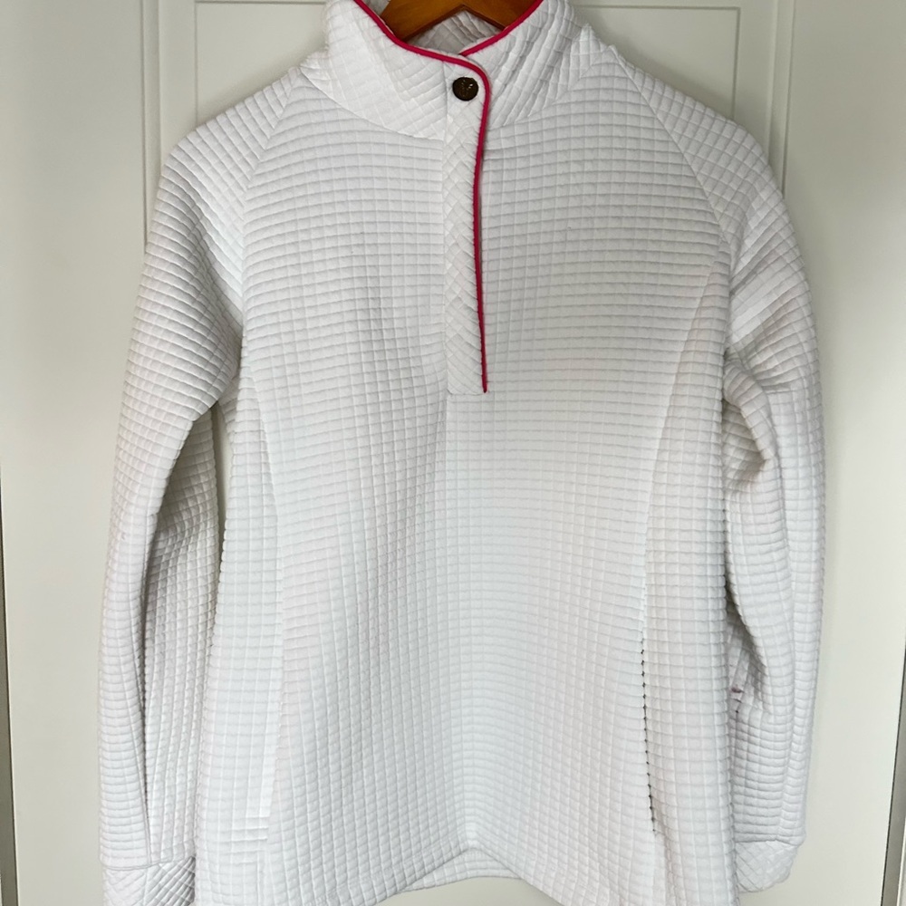 Dudley Stephens White Waffle Pullover. Includes Dudley Stephen’s tote 🍍 - Picture 6 of 15